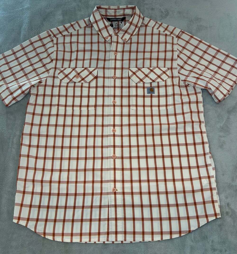 Carhartt Force Relaxed Fit Lightweight Short Sleeve Plaid M ...,